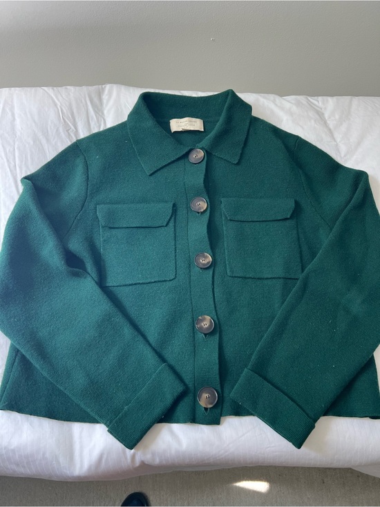 Sezane Sweaters - Sezane Betty Cardigan Green Knit